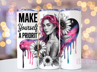 Western Sunflower Affirmation Tumbler, Sunflower Art, Self Love, Daily Affirmations, Funny Snarky, 20Oz Tumbler, Sublimation Wrap Sublimation SvggirlplusArt 