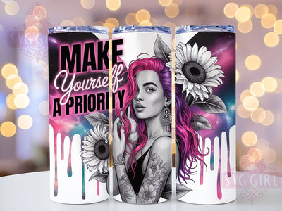 Western Sunflower Affirmation Tumbler, Sunflower Art, Self Love, Daily Affirmations, Funny Snarky, 20Oz Tumbler, Sublimation Wrap Sublimation SvggirlplusArt 