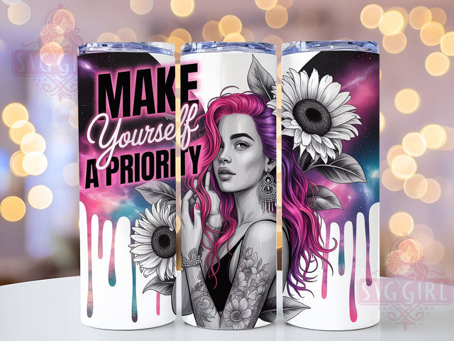 Western Sunflower Affirmation Tumbler, Sunflower Art, Self Love, Daily Affirmations, Funny Snarky, 20Oz Tumbler, Sublimation Wrap Sublimation SvggirlplusArt 
