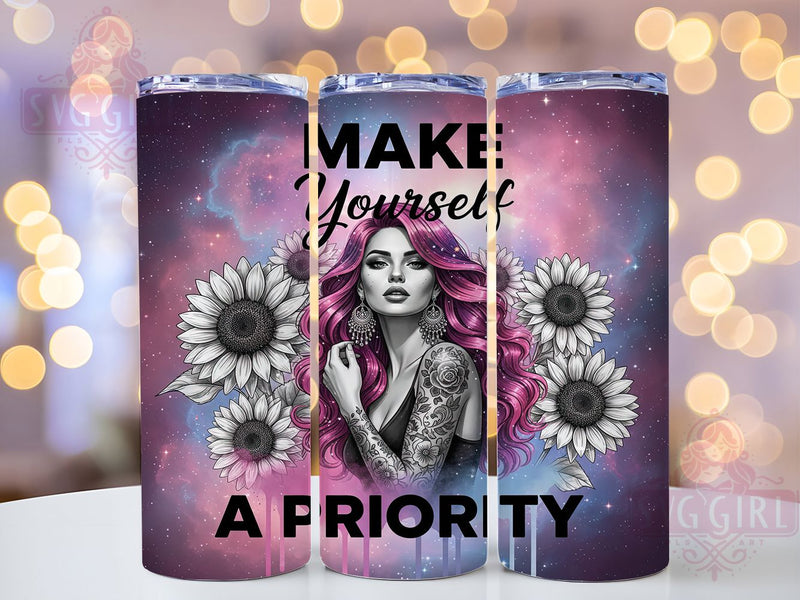 Western Sunflower Affirmation Tumbler, Sunflower Art, Self Love, Daily Affirmations, Funny Snarky, 20Oz Tumbler, Sublimation Wrap Sublimation SvggirlplusArt 