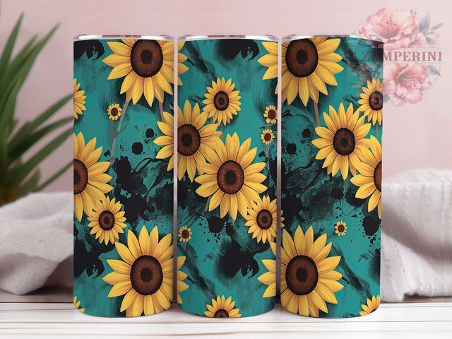 Western Sunflower Cowhide Tumbler Wrap, Cowhide Pattern Design, Gemstone Tumbler Template, 20oz Sublimation Wrap, Western Tumbler Design, Floral Cow Print Tumbler Sublimation Li Zamperini 