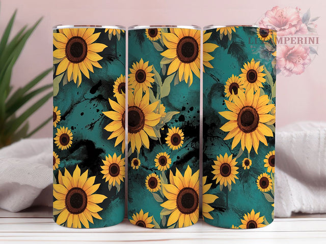 Western Sunflower Cowhide Tumbler Wrap, Cowhide Pattern Design, Gemstone Tumbler Template, 20oz Sublimation Wrap, Western Tumbler Design, Floral Cow Print Tumbler Sublimation Li Zamperini 