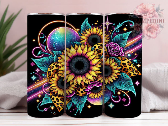 Western Sunflowers 20oz Tumbler Wrap PNG, Sunflower Cowhide Leopard Tumbler Png, Straight & Tapered Tumbler Wrap, Instant Digital Download Sublimation Li Zamperini 