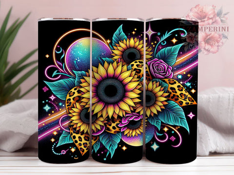 Western Sunflowers 20oz Tumbler Wrap PNG, Sunflower Cowhide Leopard Tumbler Png, Straight & Tapered Tumbler Wrap, Instant Digital Download Sublimation Li Zamperini 