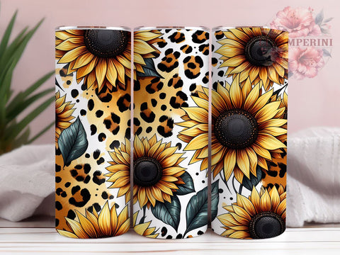 Western Sunflowers 20oz Tumbler Wrap PNG, Sunflower Cowhide Leopard Tumbler Png, Straight & Tapered Tumbler Wrap, Instant Digital Download Sublimation Li Zamperini 