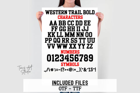 Western Trail Font Duo | Cowboy Rodeo & Wild West Typeface Font TonisArtStudio 