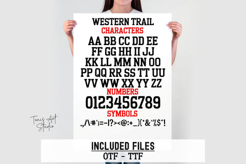 Western Trail Font Duo | Cowboy Rodeo & Wild West Typeface Font TonisArtStudio 