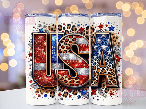 Western USA Flag 20oz Tumbler Wrap Sublimation Design, Straight Tapered Tumbler Wrap, 4th of July Tumbler Png, Instant Digital Download Sublimation SvggirlplusArt 