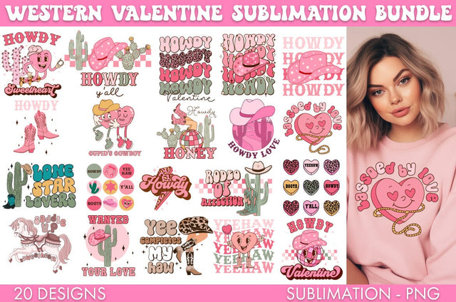 Western Valentine's Day PNG Bundle Sublimation Cut file Sublimation Freeling Design House 
