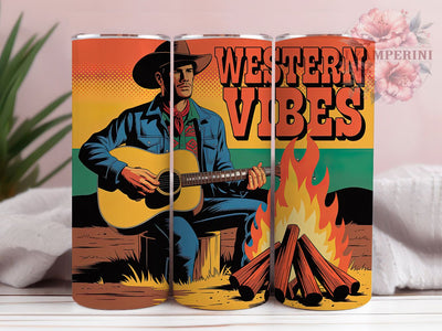 Western Vibes 20oz Tumbler, Western Vibes Quote, Western Wrap Design, Rustic Cowboy Sublimation, 20oz Tumbler Wrap, Sublimation Design PNG, Country Western Gift Sublimation Li Zamperini 