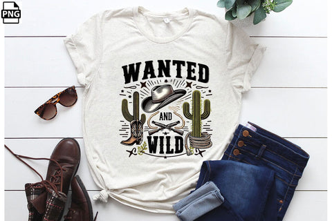 Western Wanted And Wild PNG Printable File Sublimation Creativedesigntee 