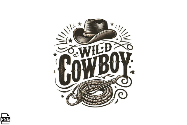 Western Wild Cowboy PNG Printable File Sublimation Creativedesigntee 
