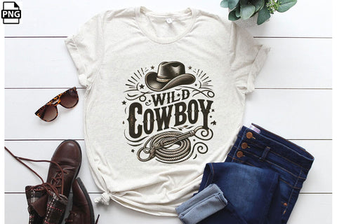 Western Wild Cowboy PNG Printable File Sublimation Creativedesigntee 