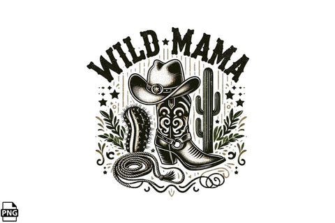 Western Wild Mama PNG Printable File Sublimation Creativedesigntee 