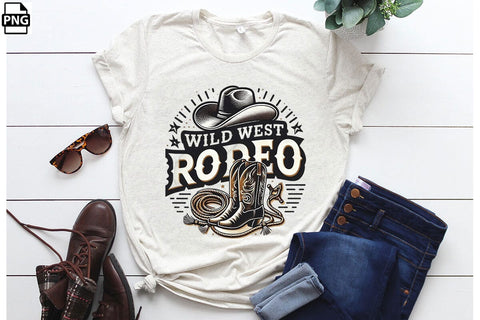 Western Wild West Rodeo PNG Printable File Sublimation Creativedesigntee 