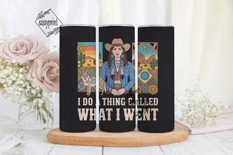 Western Woman Tumbler Wrap Sublimation sassyprint 