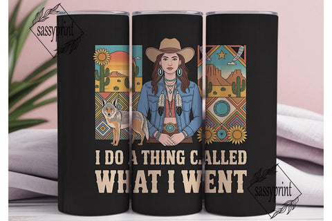 Western Woman Tumbler Wrap Sublimation sassyprint 