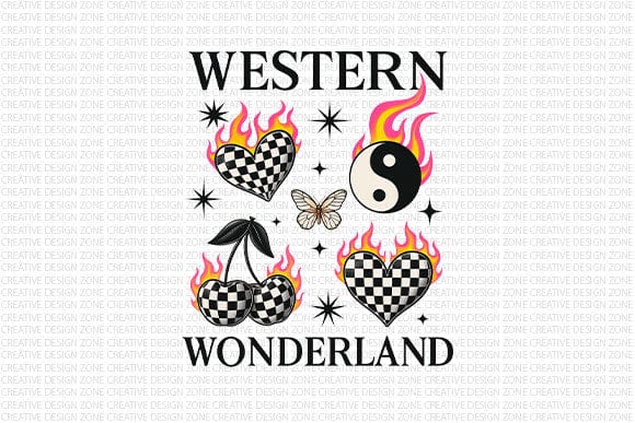Western Wonderland PNG Retro Western Art SVG BillahCrafts 