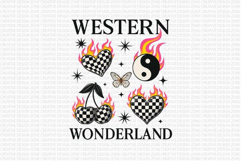 Western Wonderland PNG Retro Western Art SVG BillahCrafts 