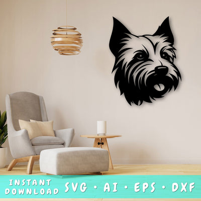 Westie Laser SVG Cut File, West Highland White Terrier Glowforge File, Westie DXF, Westie Wall Art SVG SVG HappyDesignStudio 