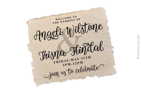 Westline Script Typeface Font Fadeline Std. 