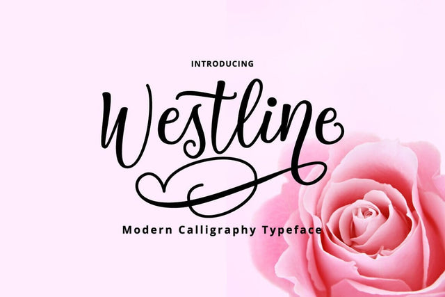 Westline Script Typeface Font Fadeline Std. 