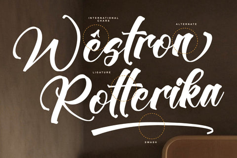 Westron Rotterika - Modern Calligraphy Font Font Letterena Studios 