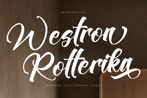 Westron Rotterika - Modern Calligraphy Font Font Letterena Studios 
