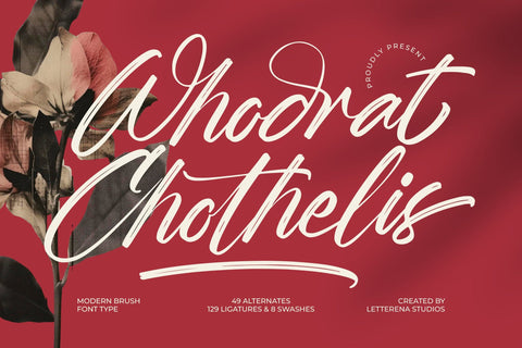 Whadrat Chothelis - Modern Brush Font Type Font Letterena Studios 
