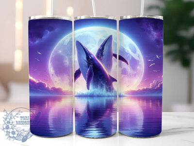 Whale Marine Life Ocean 20oz Nautical Tumbler, Whale Tumbler, Marine Life Design, Ocean Art, 20oz Wrap, Sea Creature Gift, Nautical Decor, Animal Lover Gift Sublimation ToriDesigns 