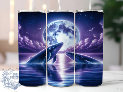 Whale Marine Life Ocean 20oz Nautical Tumbler, Whale Tumbler, Marine Life Design, Ocean Art, 20oz Wrap, Sea Creature Gift, Nautical Decor, Animal Lover Gift Sublimation ToriDesigns 