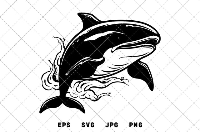 Whale Mascot Graphics - JPG, SVG, PNG, EPS - Digital Download with Commercial License for Cricut, Silhouette, Scan N Cut Crafting SVG Loveleen Kaur 