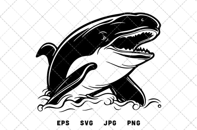 Whale Mascot Graphics - JPG, SVG, PNG, EPS - Digital Download with Commercial License for Cricut, Silhouette, Scan N Cut Crafting SVG Loveleen Kaur 