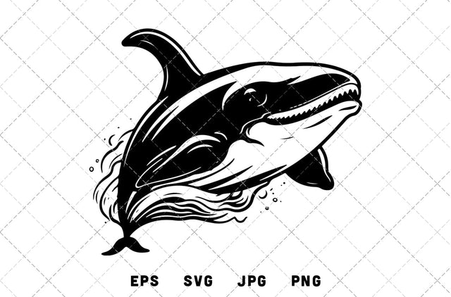 Whale Mascot Graphics - JPG, SVG, PNG, EPS - Digital Download with Commercial License for Cricut, Silhouette, Scan N Cut Crafting SVG Loveleen Kaur 