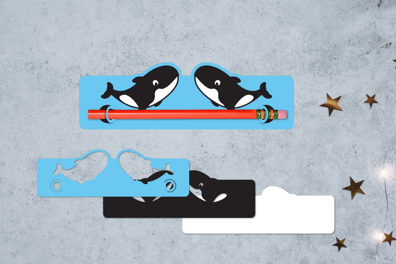 Whale Pencil Holder Layered Papercut SVG zafrans studio 