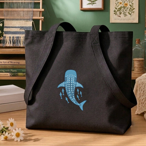 Whale Shark Embroidery Design – Blue Spotted Ocean Shark with Baby Sharks Marine Life Machine Embroidery File Embroidery/Applique DESIGNS PatternFeed8 