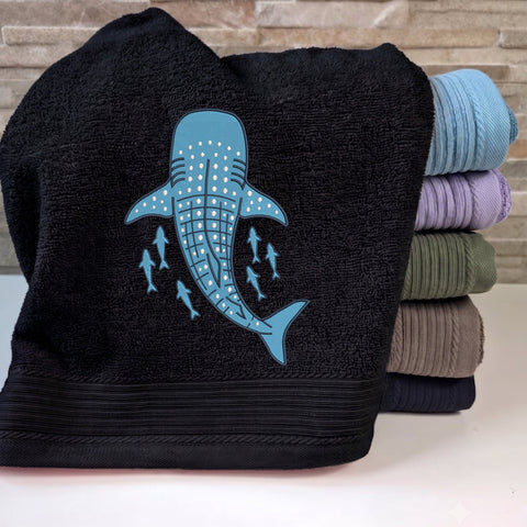 Whale Shark Embroidery Design – Blue Spotted Ocean Shark with Baby Sharks Marine Life Machine Embroidery File Embroidery/Applique DESIGNS PatternFeed8 