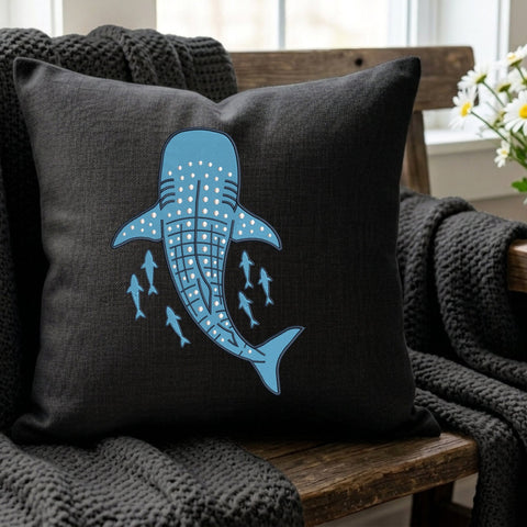 Whale Shark Embroidery Design – Blue Spotted Ocean Shark with Baby Sharks Marine Life Machine Embroidery File Embroidery/Applique DESIGNS PatternFeed8 