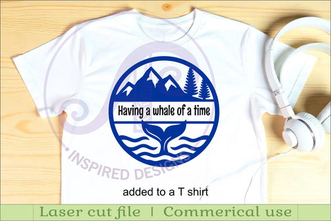 Whale tail name sign svg laser cut template SVG APInspireddesigns 