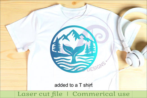 Whale tail wall sign, SVG file. vector sign SVG APInspireddesigns 