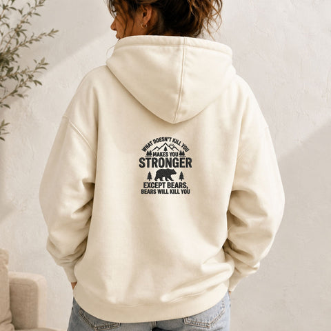 What Doesn't Kill You Makes You Stronger Bear Machine Embroidery Design Funny Camping Quote Embroidery/Applique DESIGNS PatternFeed8 