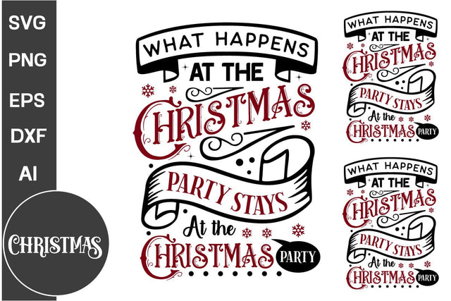 What Happens At The Christmas Party Stays At The Christmas Party Round Sign SVG Design,Farmhouse Christmas Round Sign SVG Design, Christmas SVG Design, SVGs, Food & Drink, Print & Cut, Quotes and Sayings SVG DesignPlante 503 