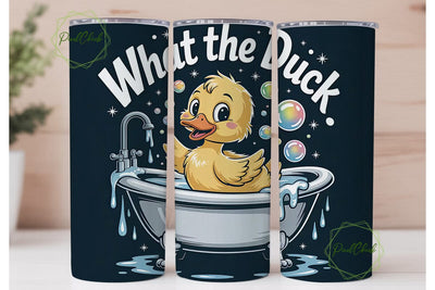 What the Duck 20oz Tumbler Wrap Sublimation PixelChick 
