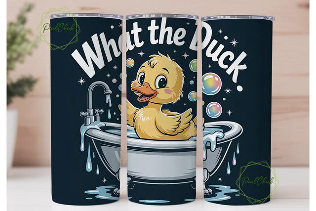 What the Duck 20oz Tumbler Wrap Sublimation PixelChick 