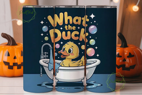 What the Duck 20oz Tumbler Wrap Sublimation PixelChick 