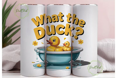 What the Duck? 20oz Tumbler Wrap Sublimation PixelChick 