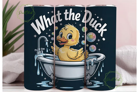 What the Duck 20oz Tumbler Wrap Sublimation PixelChick 