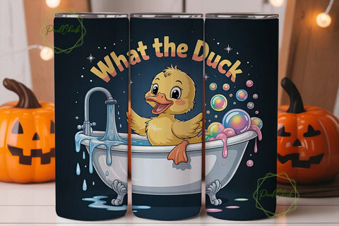 What the Duck 20oz Tumbler Wrap Sublimation PixelChick 