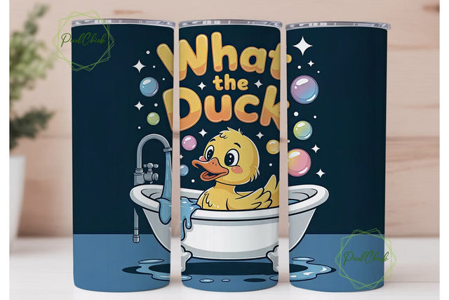 What the Duck 20oz Tumbler Wrap Sublimation PixelChick 