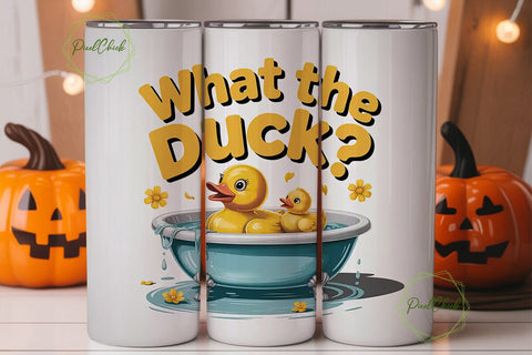 What the Duck? 20oz Tumbler Wrap Sublimation PixelChick 